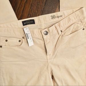 BNWT Cream J Crew Matchstick Cords